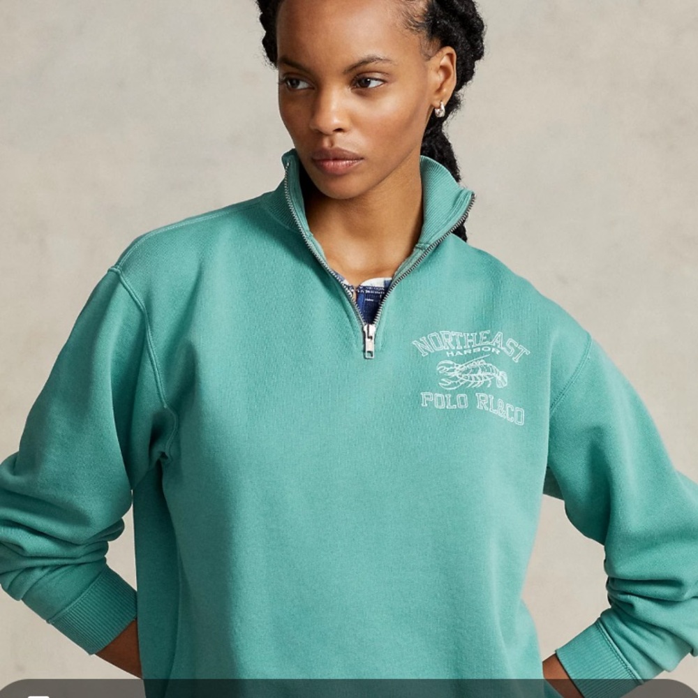 Polo Ralph Lauren Coastal Logo Fleece Quarter-zip Pullover